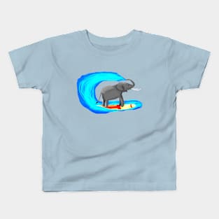 Surfing Elephant Kids T-Shirt